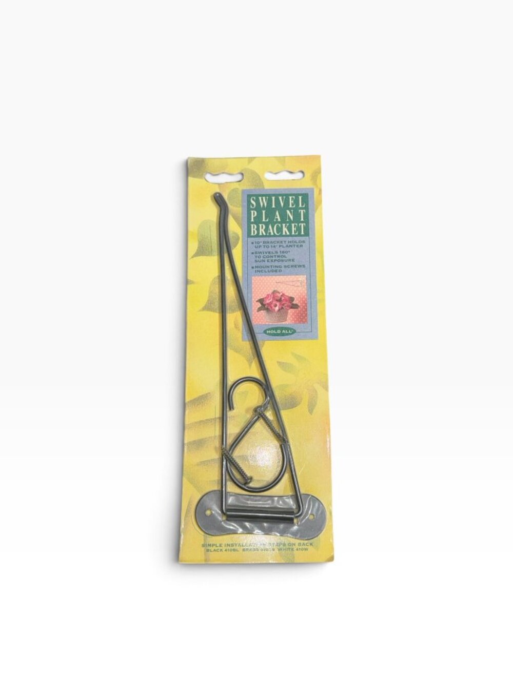 Swivel Plant Bracket 10" Black Metal Wall Mount With Screws For Hanging Planters